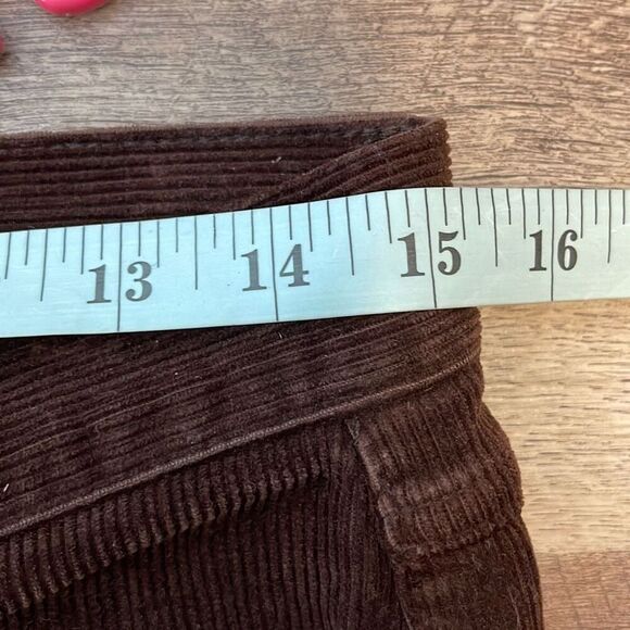 John Galt Womens Mid Rise Stretch‎ Corduroy Flared Bootcut Pants Brown Small - Picture 7 of 9